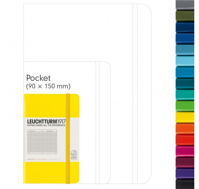 - 123 Numbered Pages LEUCHTTURM1917 Berry Pocket A6 Ruled Softcover Notebook 